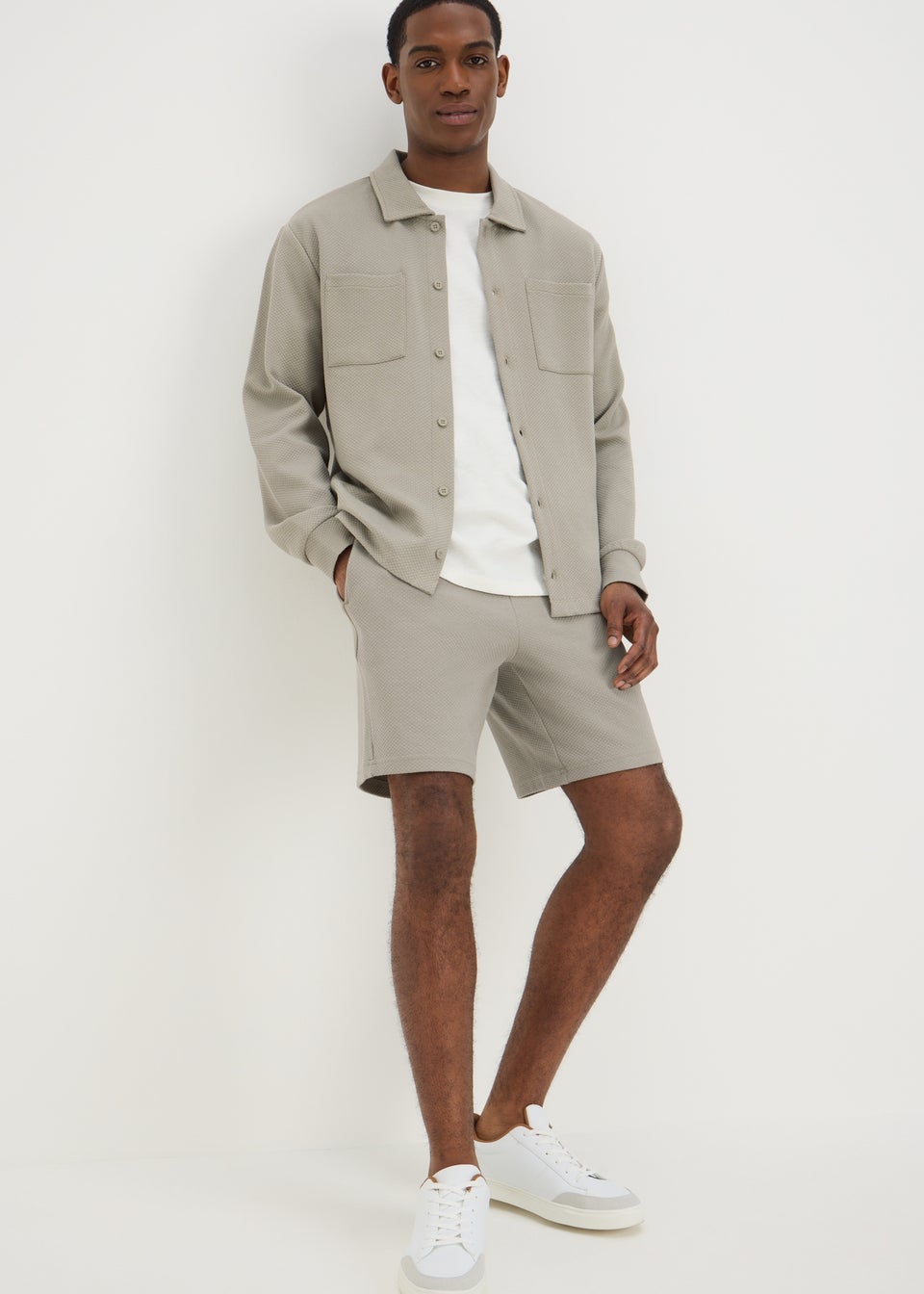 Sage Textured Smart Shorts