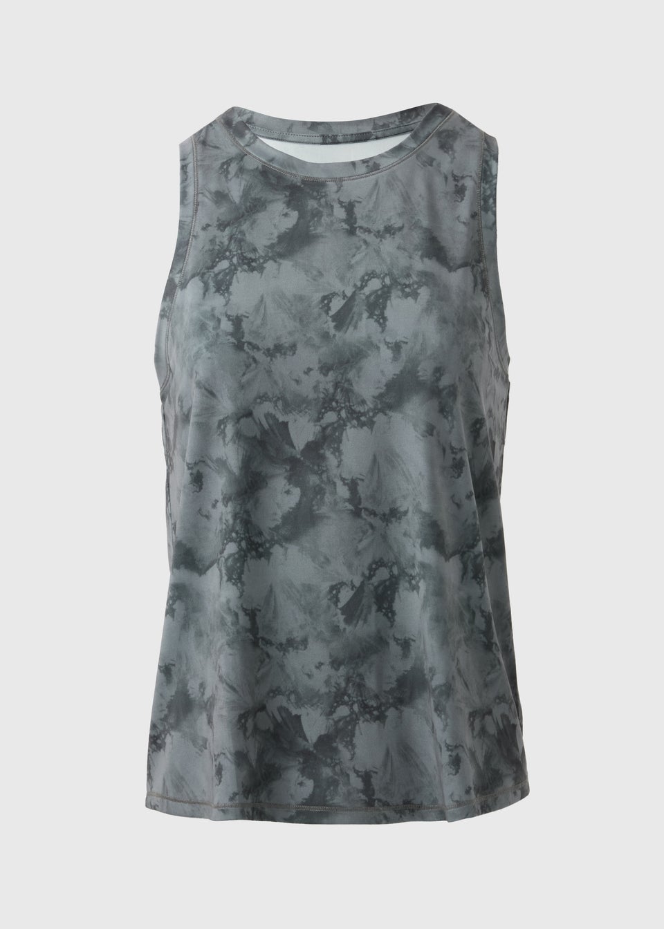 Souluxe Grey Smoke Print High Neck Vest Top