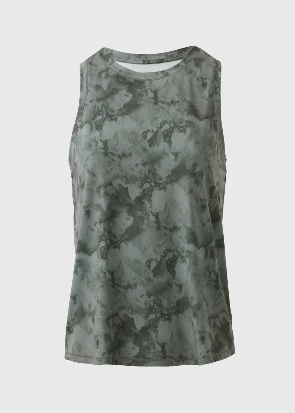 Souluxe Grey Smoke Print High Neck Vest Top