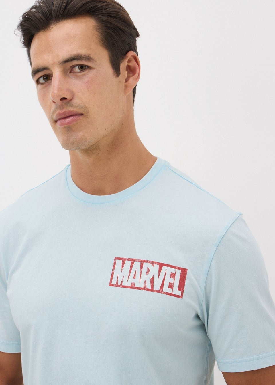 Marvel Blue Acid Wash T-Shirt