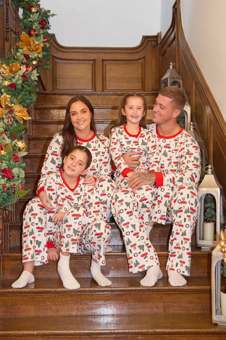 In The Style Cream Kids Traditional Print Matching Family Pyjama Set