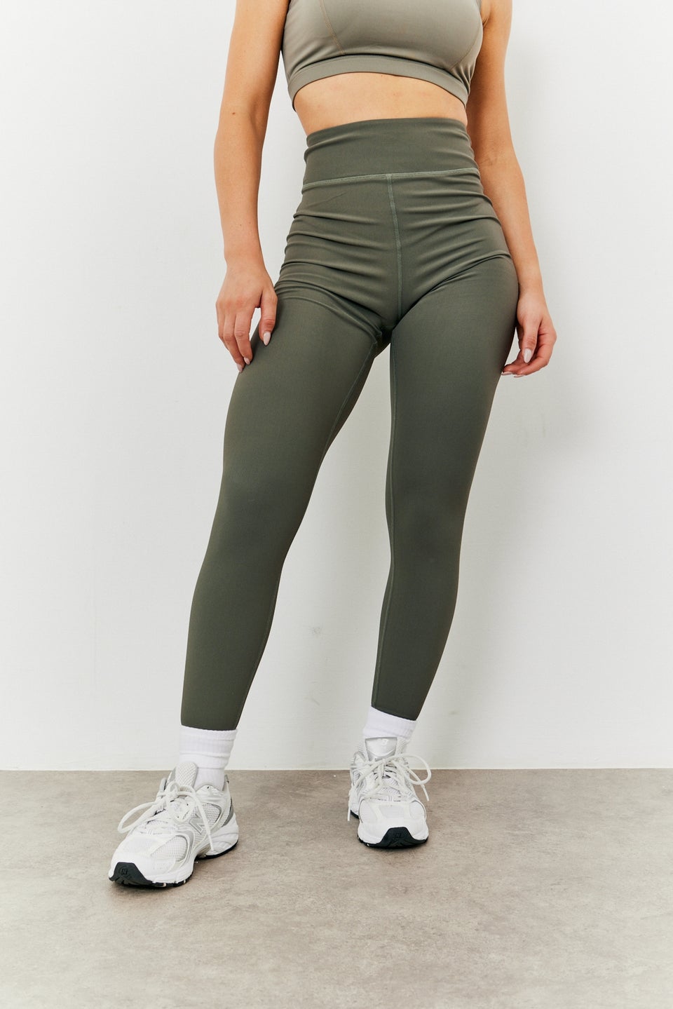 In The Style Tall Khaki High Waisted Sculpt & Control Legging