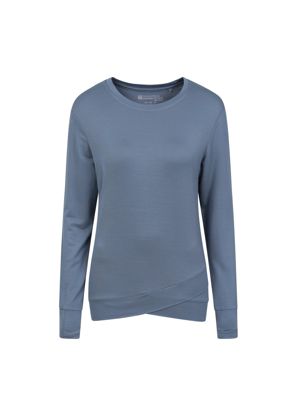 Mountain Warehouse Dark Grey Crossover Hem Long-Sleeved Yoga Midlayer