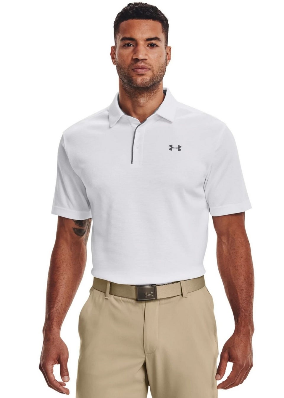 Under Armour White Tech Polo Shirt Matalan