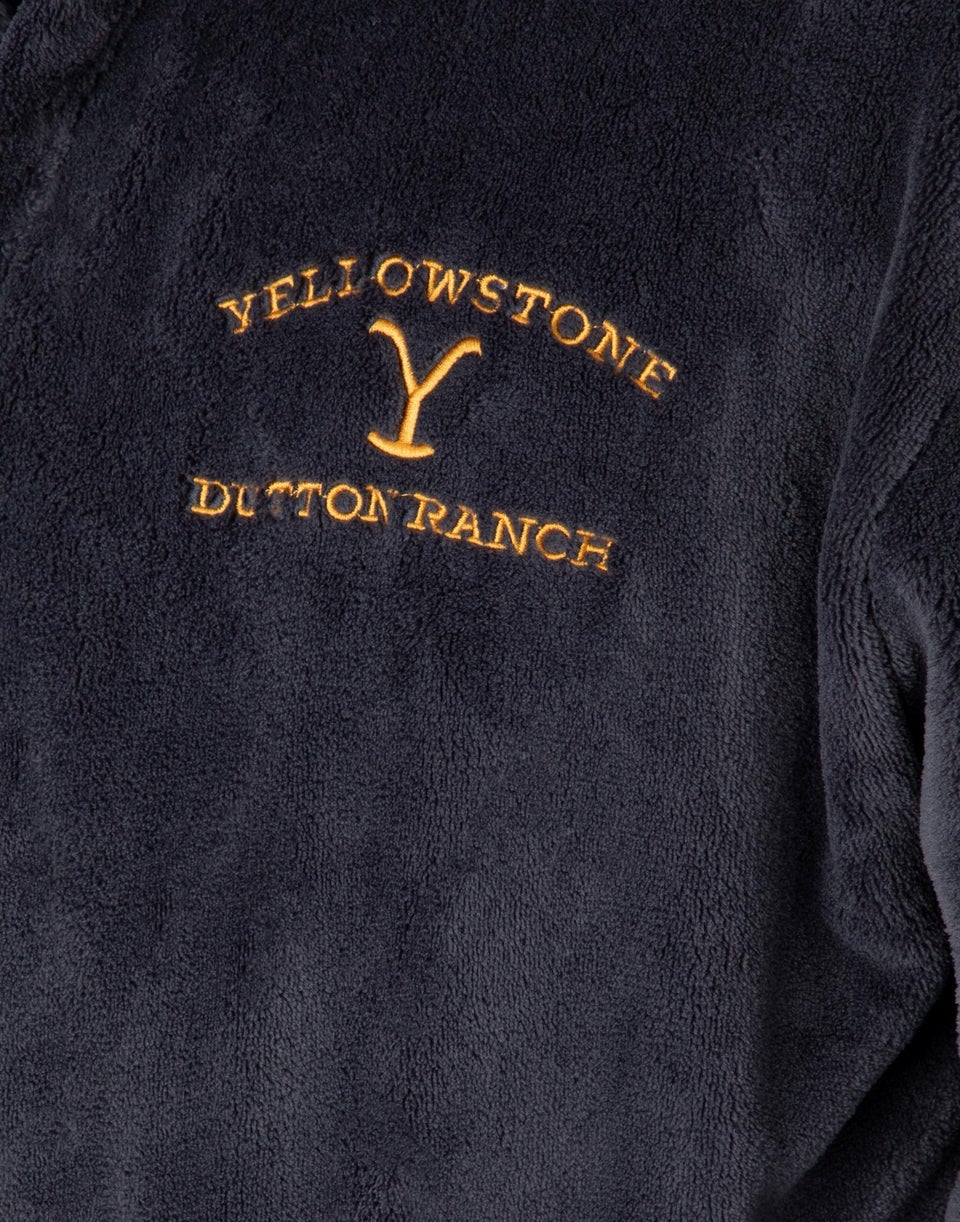 Yellowstone Blue Dutton Ranch Montana Hooded Bathrobe