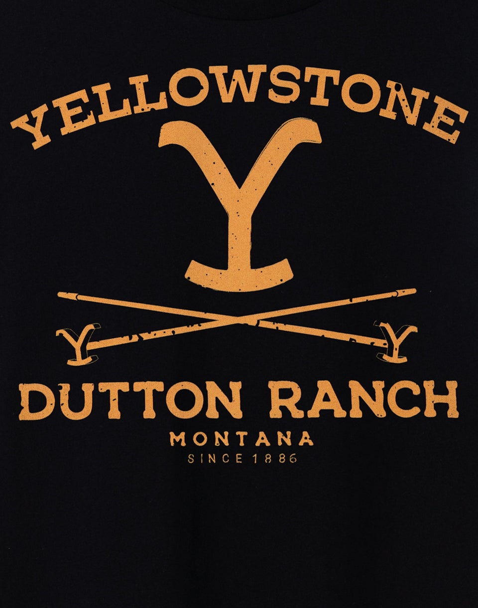 Yellowstone Black Dutton Ranch Short Sleeved T-Shirt