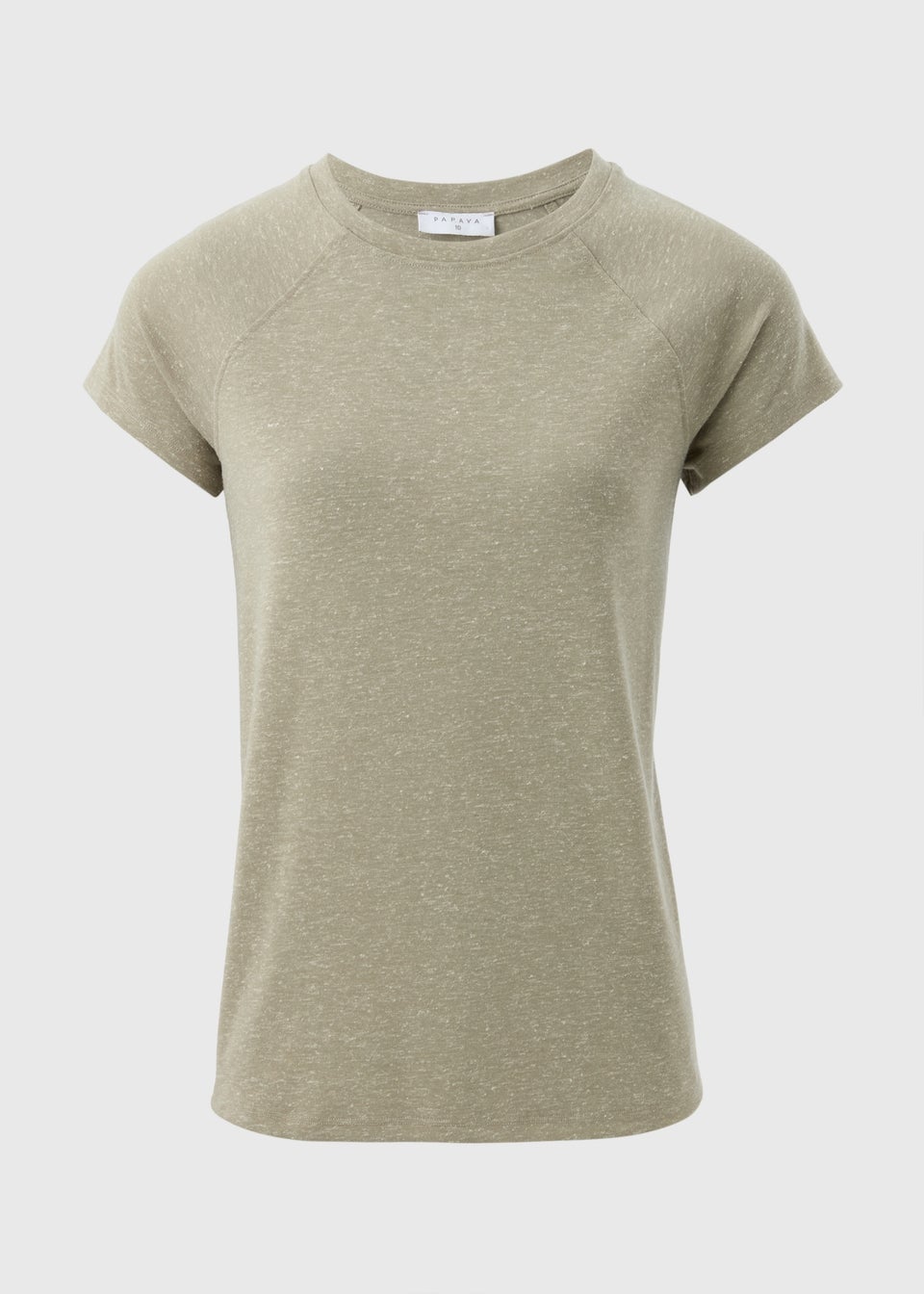 Sage Linen Blend Regular Fit T-Shirt