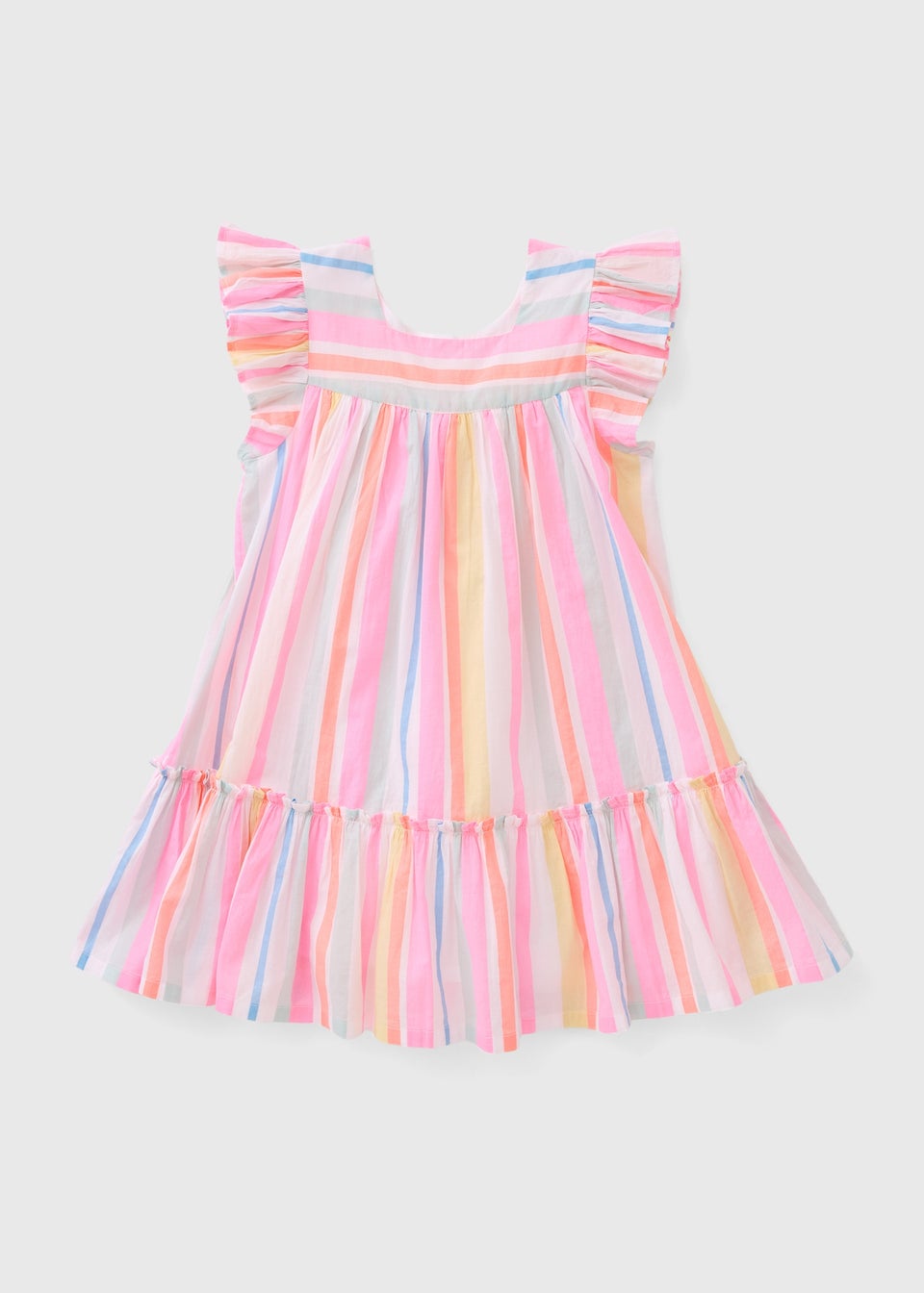 Girls Striped Joyful Dress (1-7yrs)
