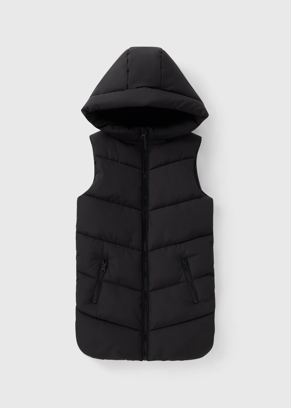 Boys Black Hooded Gilet (7-15yrs)