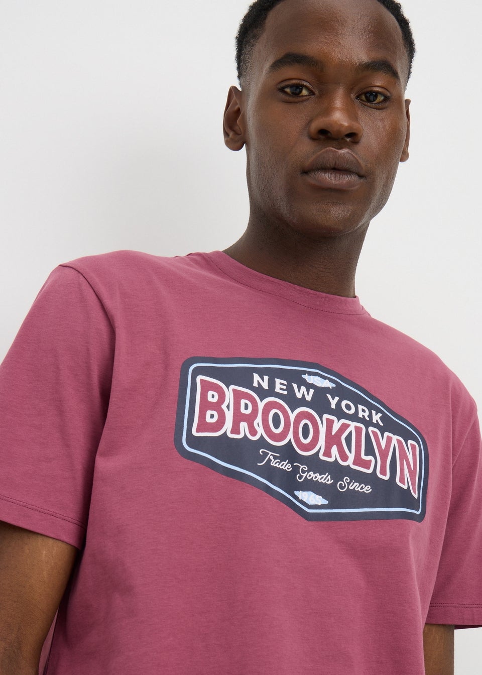 Maroon Brooklyn Print T-Shirt