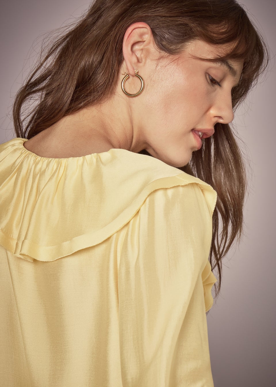Et Vous Yellow Frill Blouse