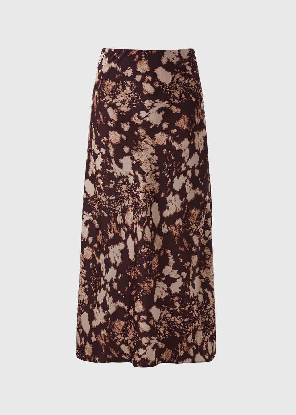Et Vous Brown Patterned Satin Midaxi Skirt