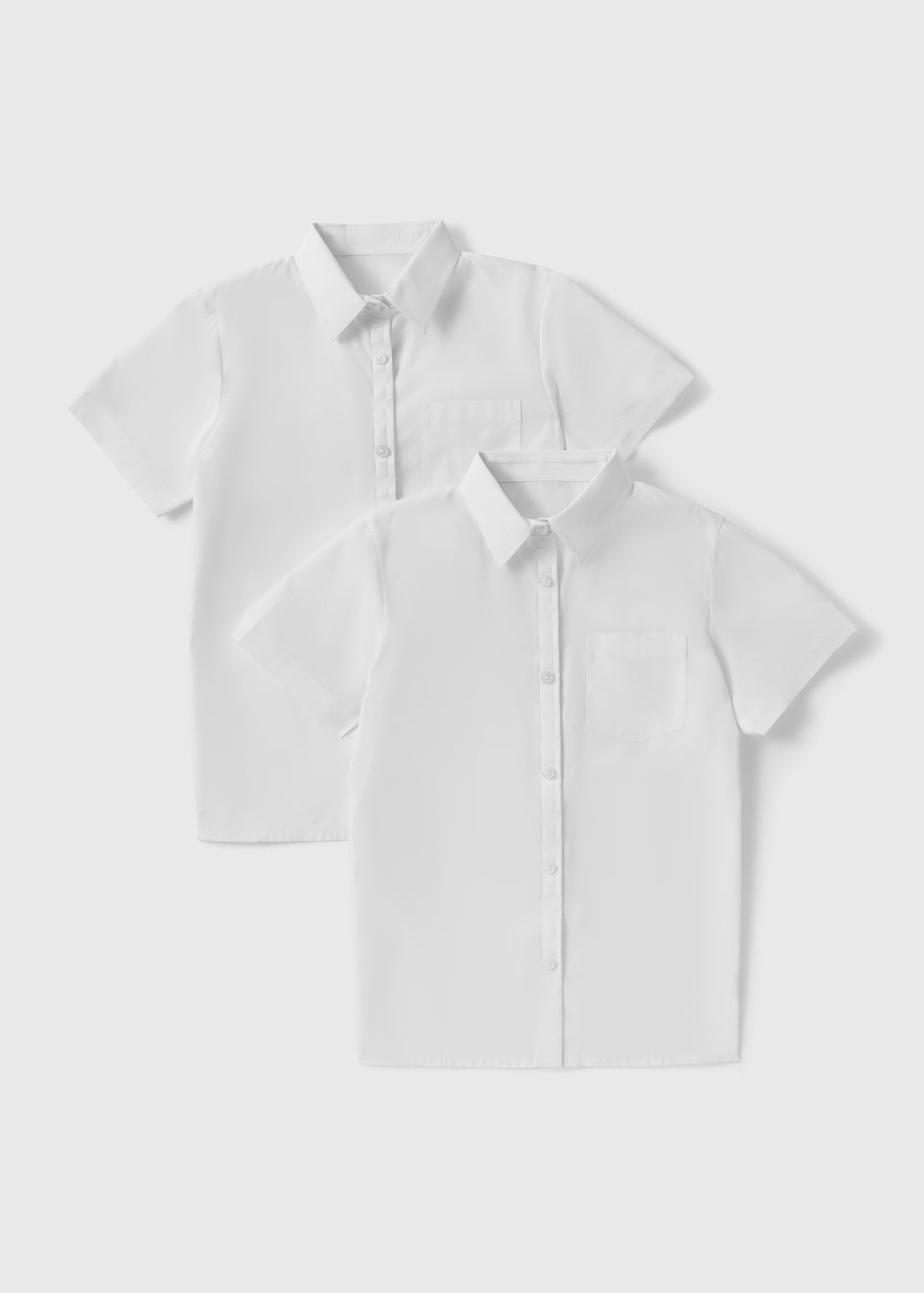 2 Pack Girls White Easy Dressing Shirts (4-16yrs)