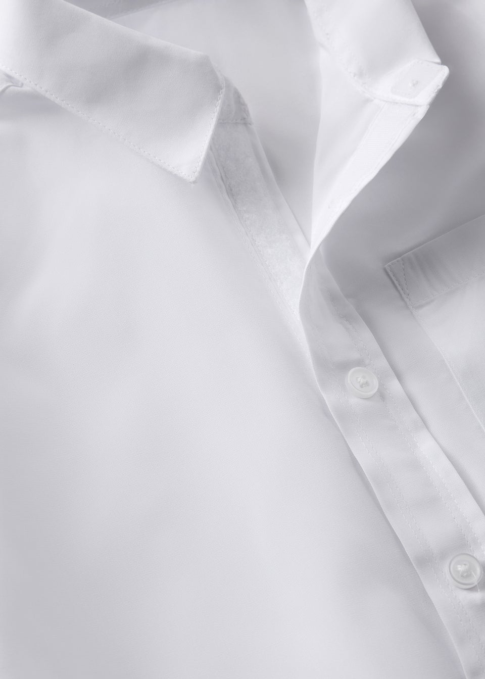 2 Pack Boys White Velcro Shirts (4-16yrs)