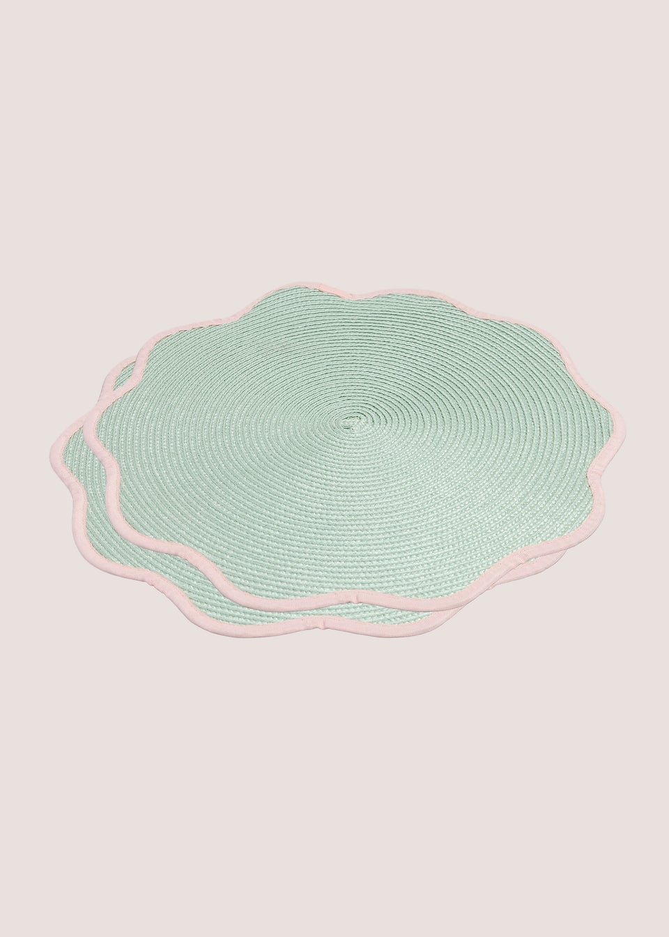 Green Scallop Edge Placemats