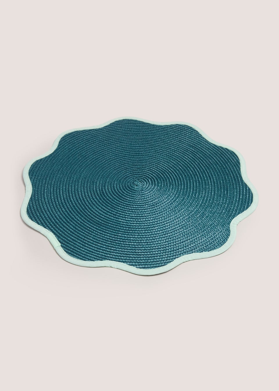 Teal Scallop Edge Placemats