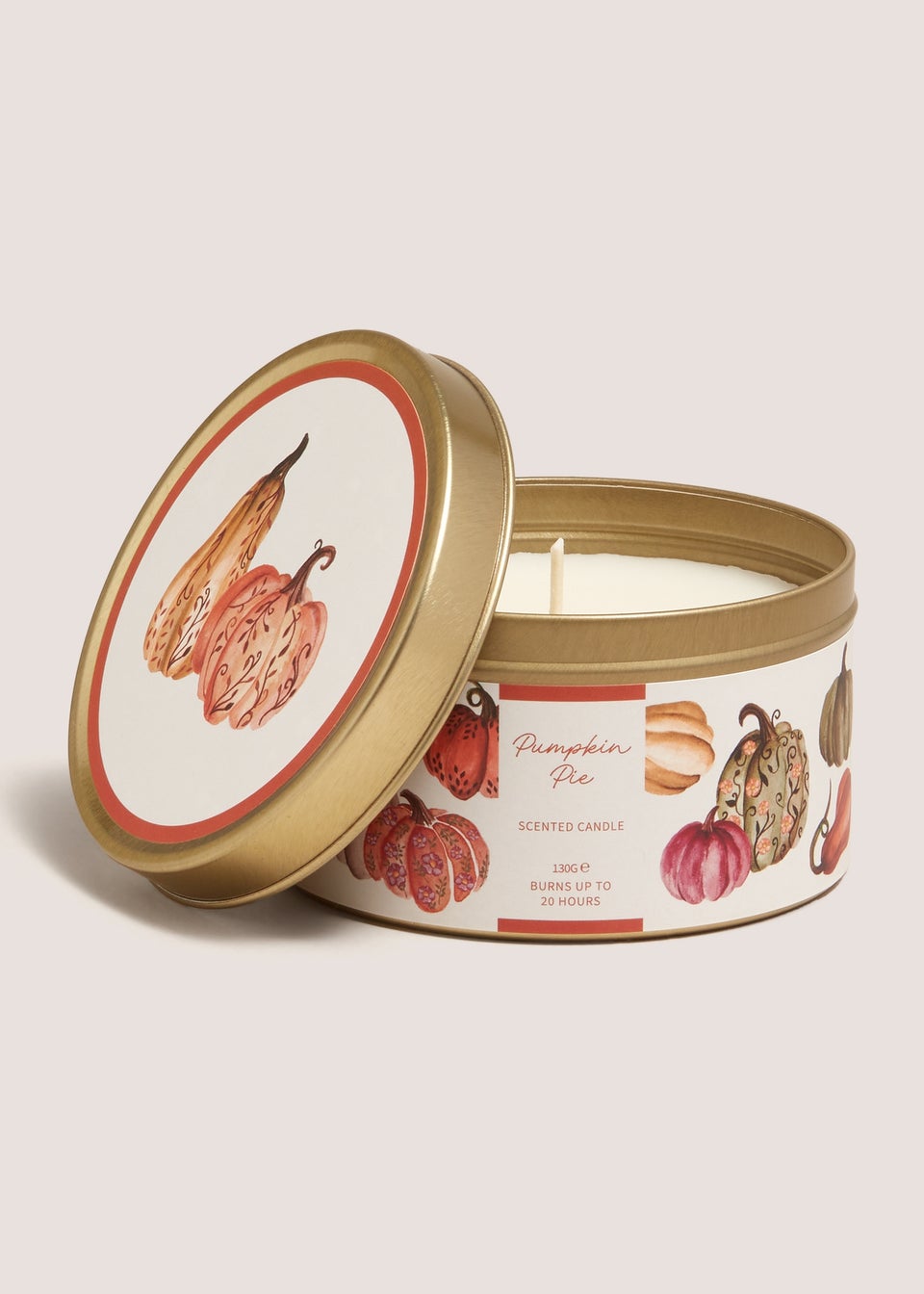 Pumpkin Pie Leaf Tin Candle