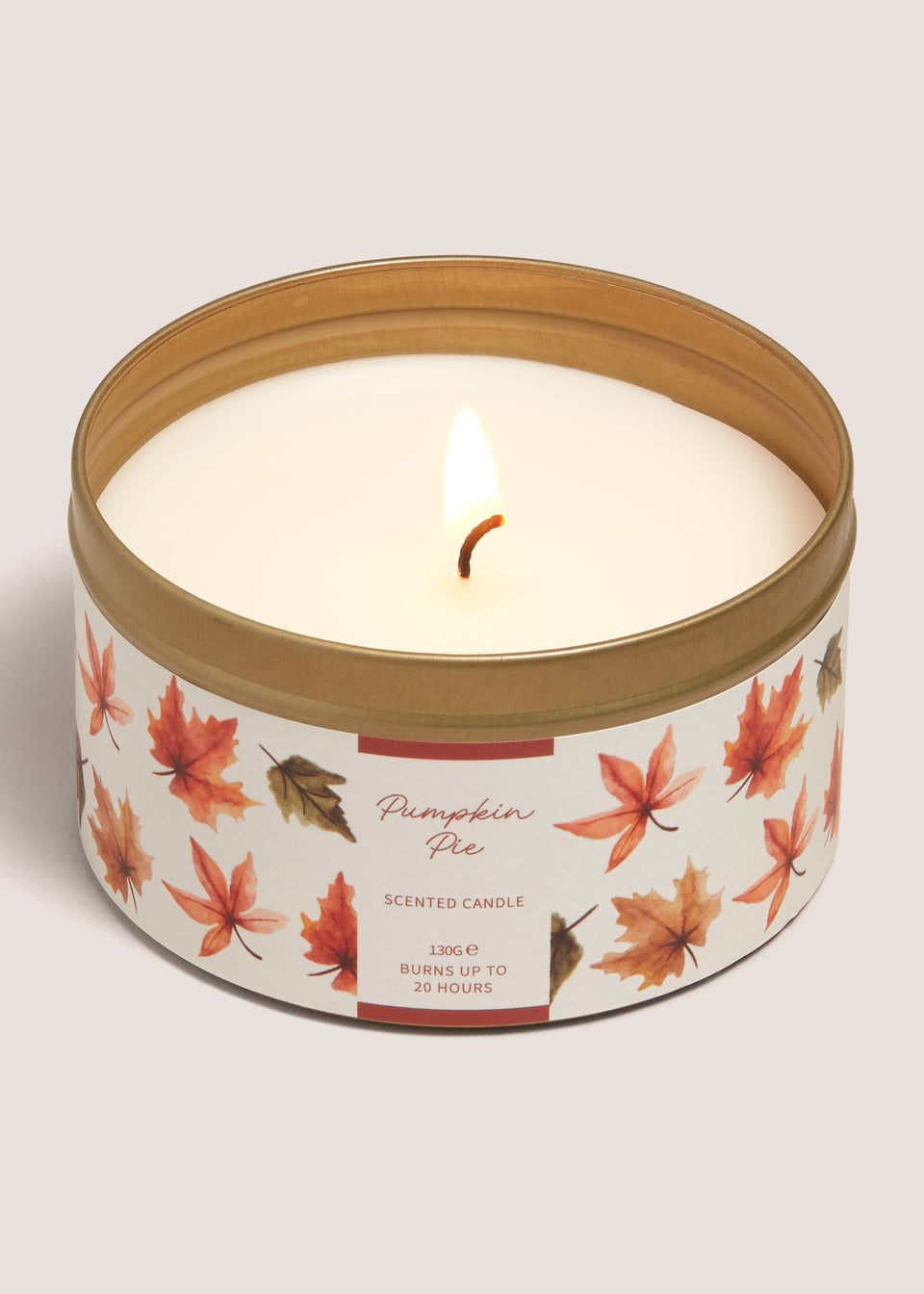 Pumpkin Pie Leave Tin Candle
