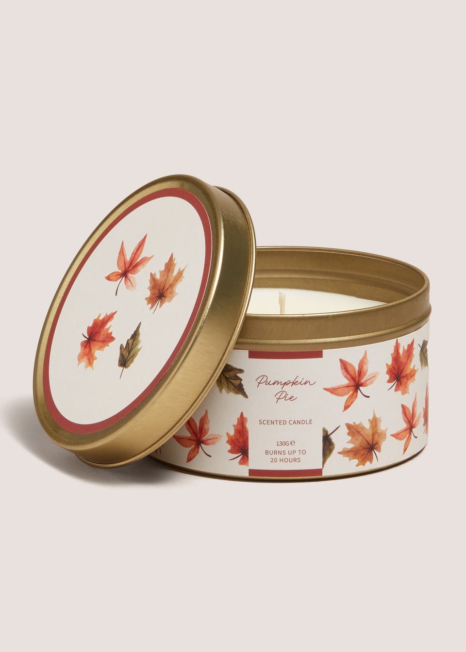Pumpkin Pie Leave Tin Candle