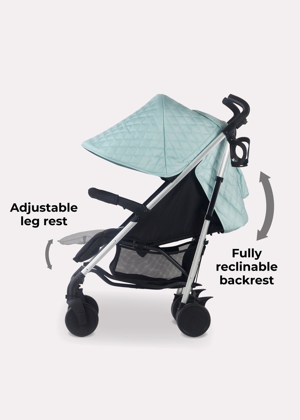 My Babiie Aqua Billie Faiers Quilted Lightweight Stroller