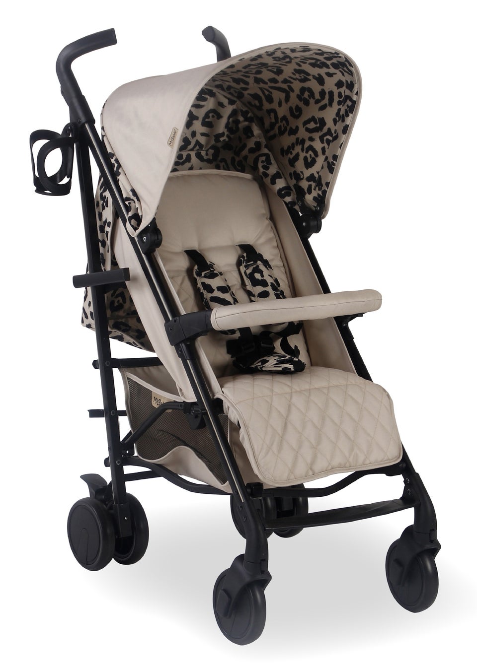 My Babiie Cream Leopard Print Dani Dyer Fawn Lightweight Stroller