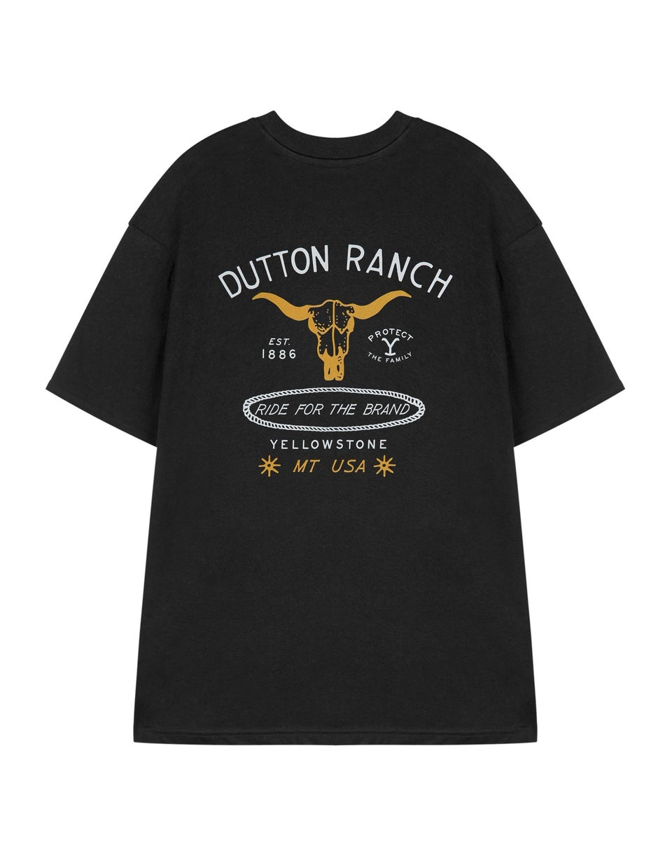 Yellowstone Black Ride For The Brand Short Sleeved T-Shirt