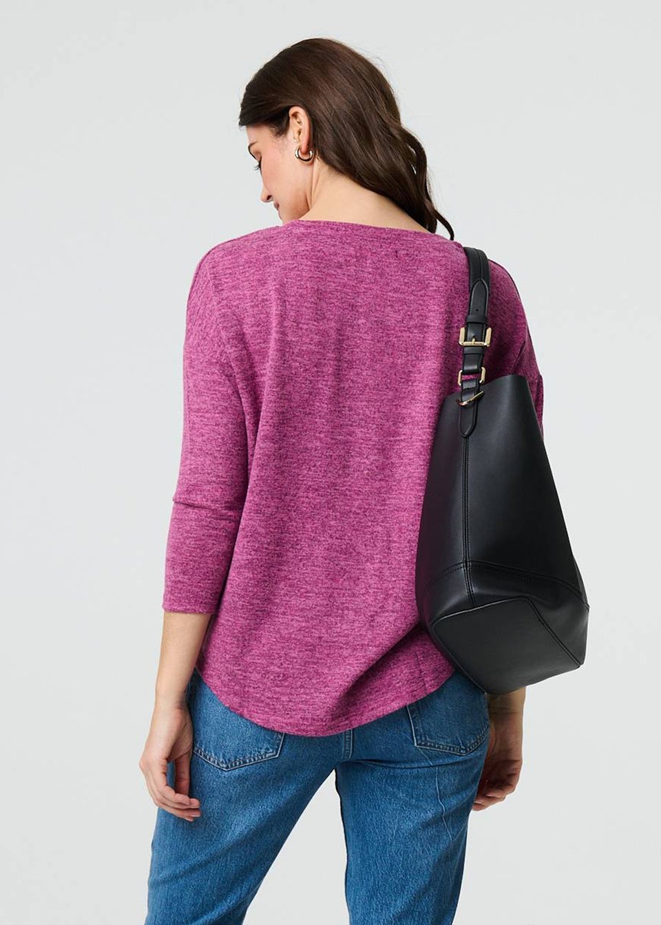 Izabel London Pink Relaxed Boat Neck Top
