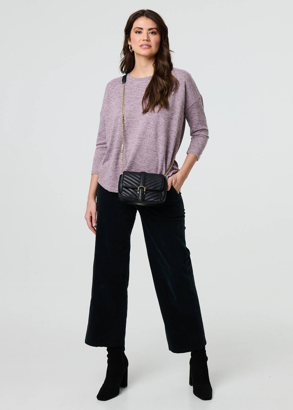 Izabel London Blush Relaxed Boat Neck Top