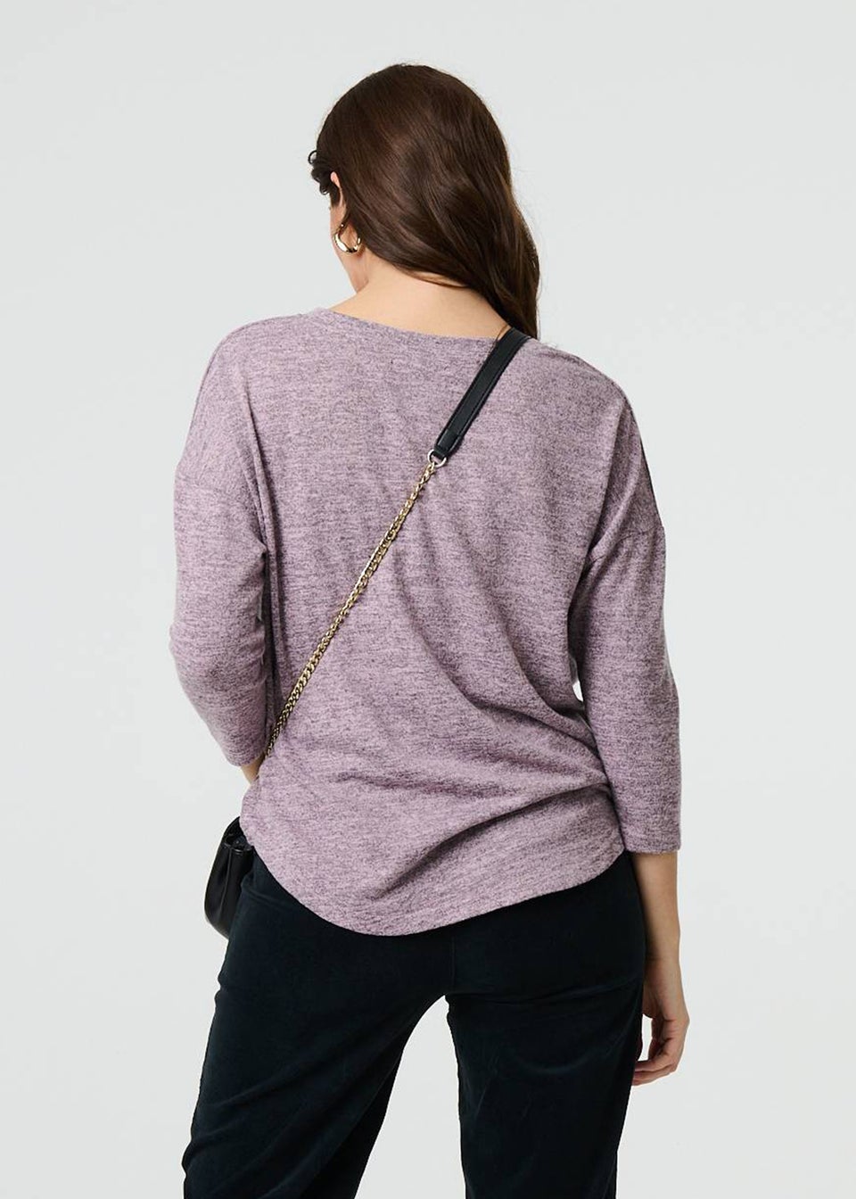 Izabel London Blush Relaxed Boat Neck Top