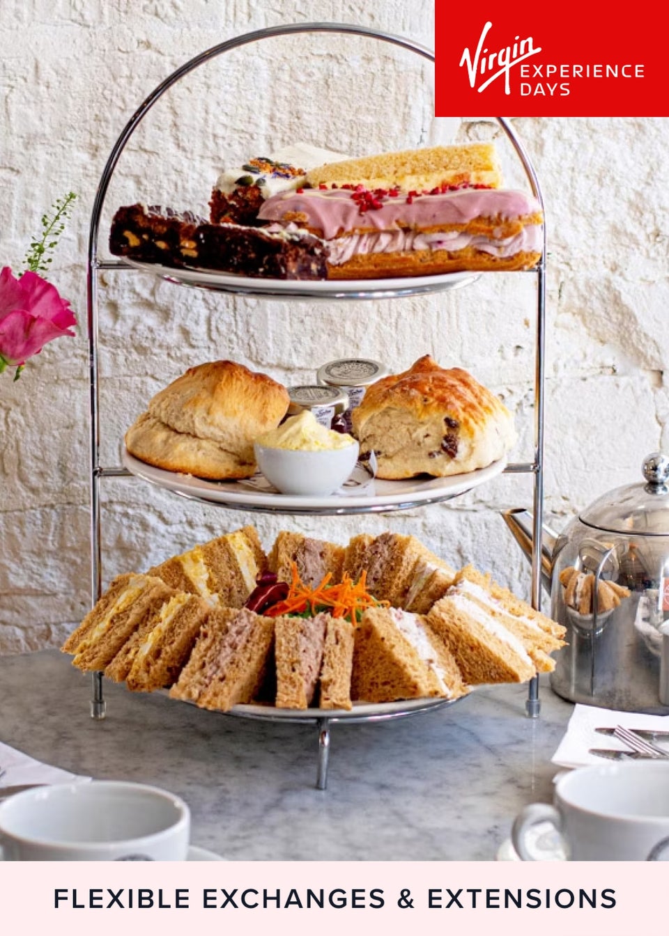 Virgin Experience Days Classic Afternoon Tea for Two at Huffkins Cafe Tea Rooms - 9 Locations