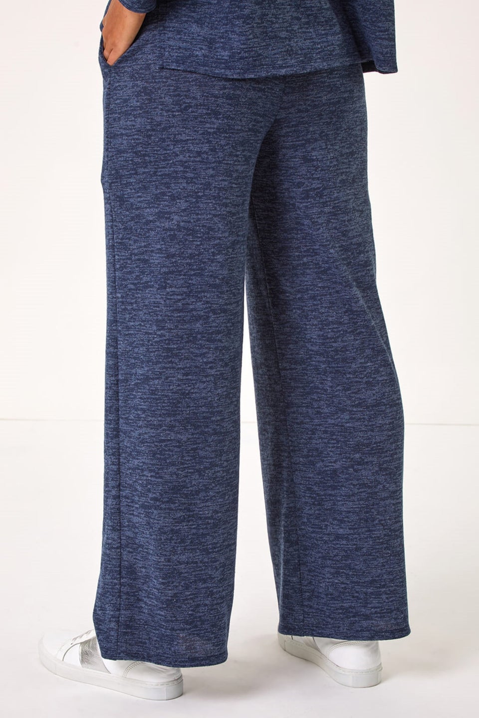 Roman Navy Soft Touch Wide Leg Trousers