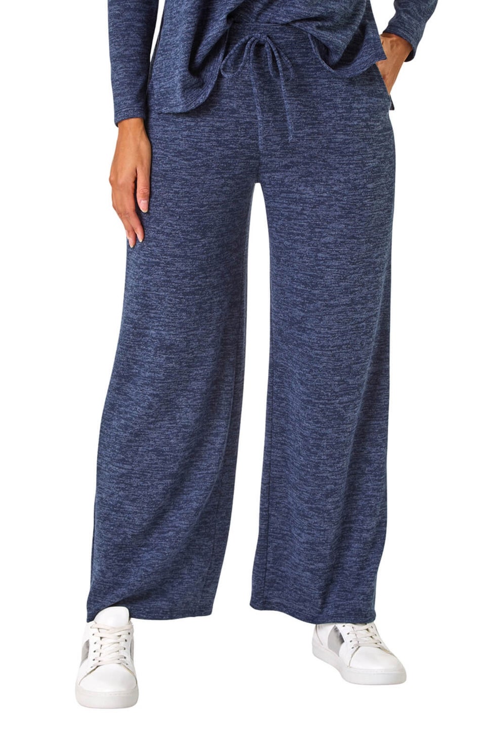 Roman Navy Soft Touch Wide Leg Trousers