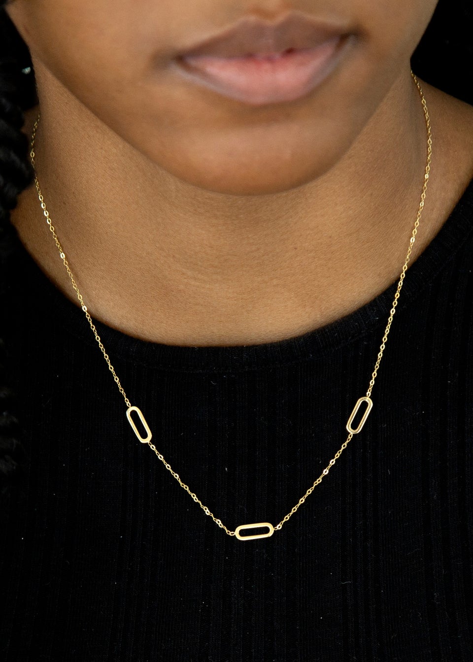 Golden Moments 9ct Yellow Gold Three Paper Adjustable Chain (12mm X 5mm)