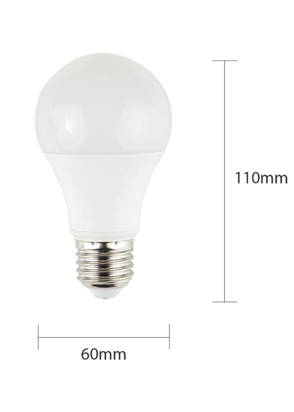 ValueLights 6 Pack E27 GLS LED 6W Warm White 3000K Light Bulbs (12.5cm x 6cm x 6cm)