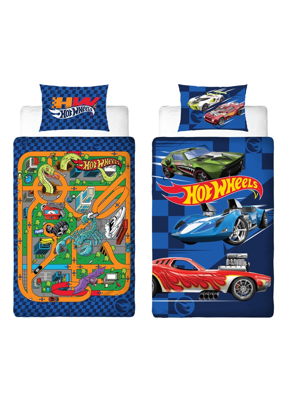 Hotwheels Blue Playful Polycotton Duvet Set