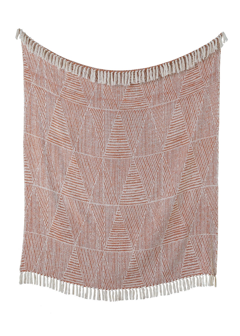 Appletree Loft Myan Tasselled Terracotta Throw