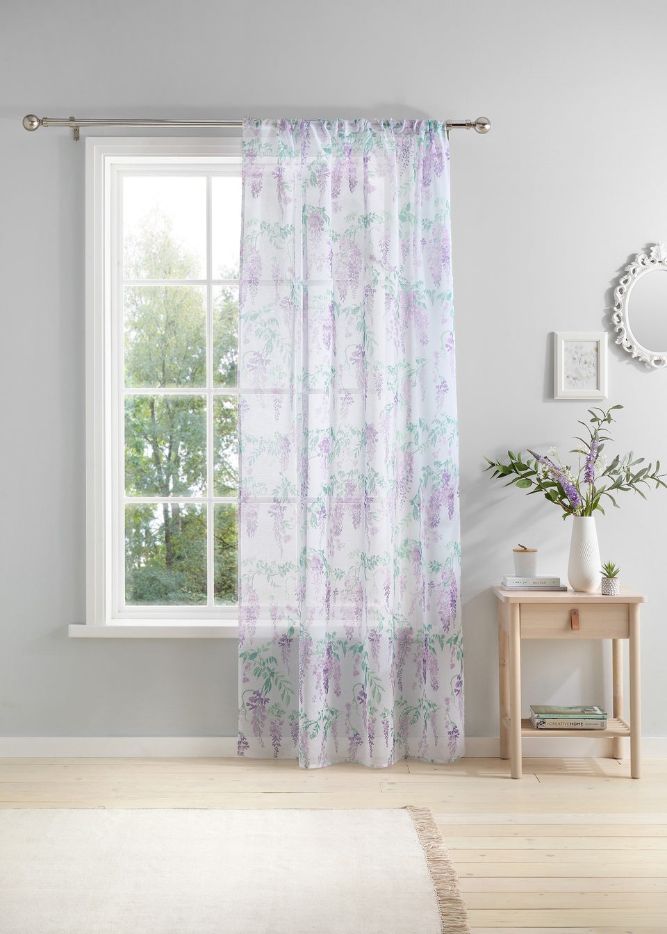 Dreams & Drapes Design Wisteria Lilac Voile Panel