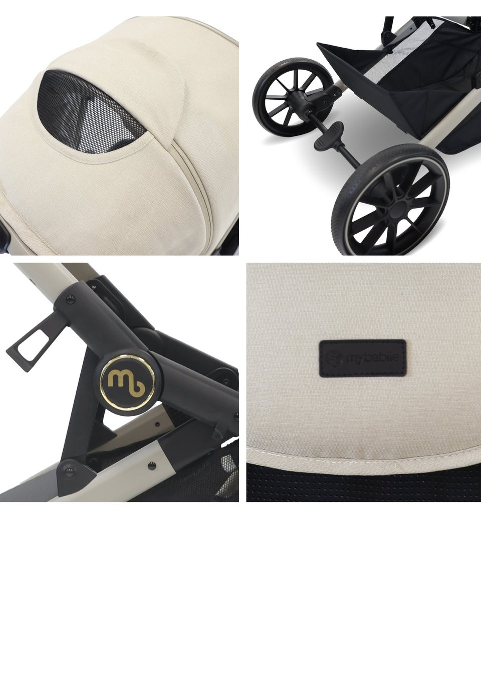 My Babiie Ivory Tandem Pushchair