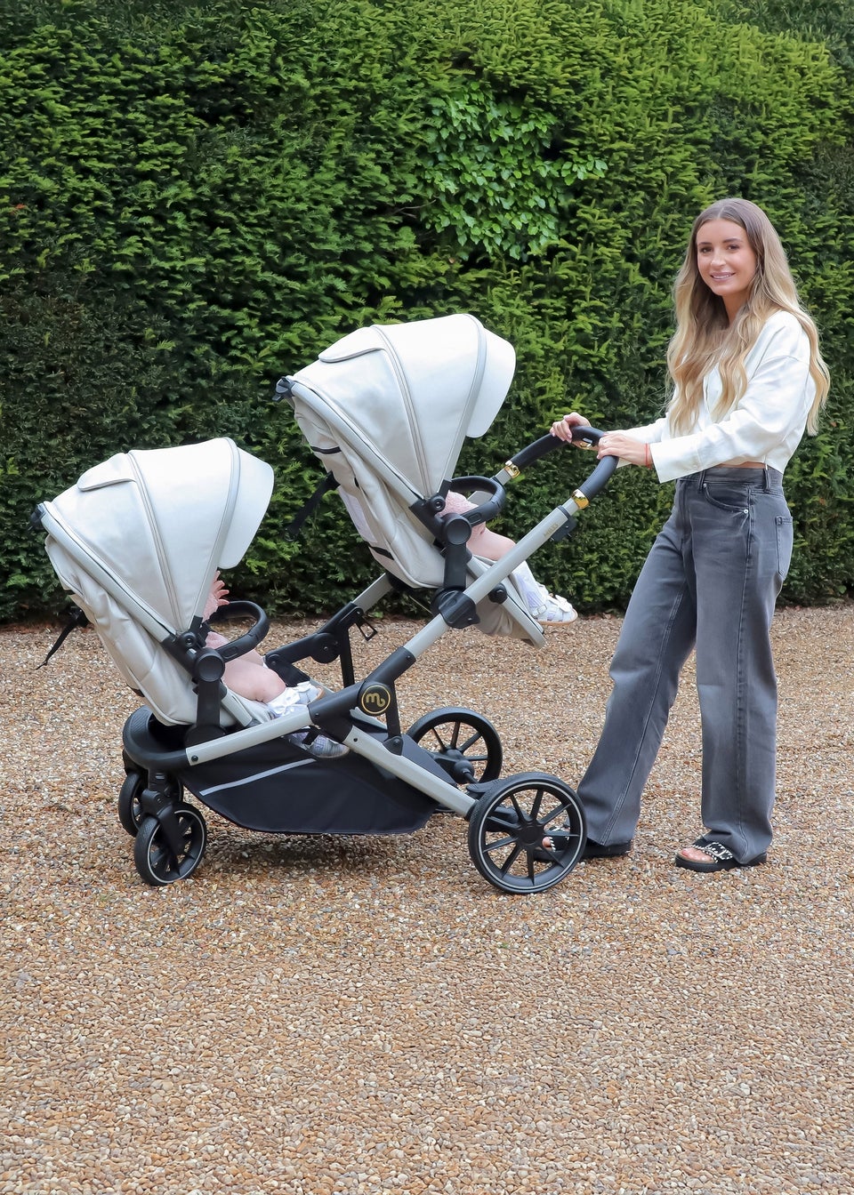 My Babiie Ivory Tandem Pushchair