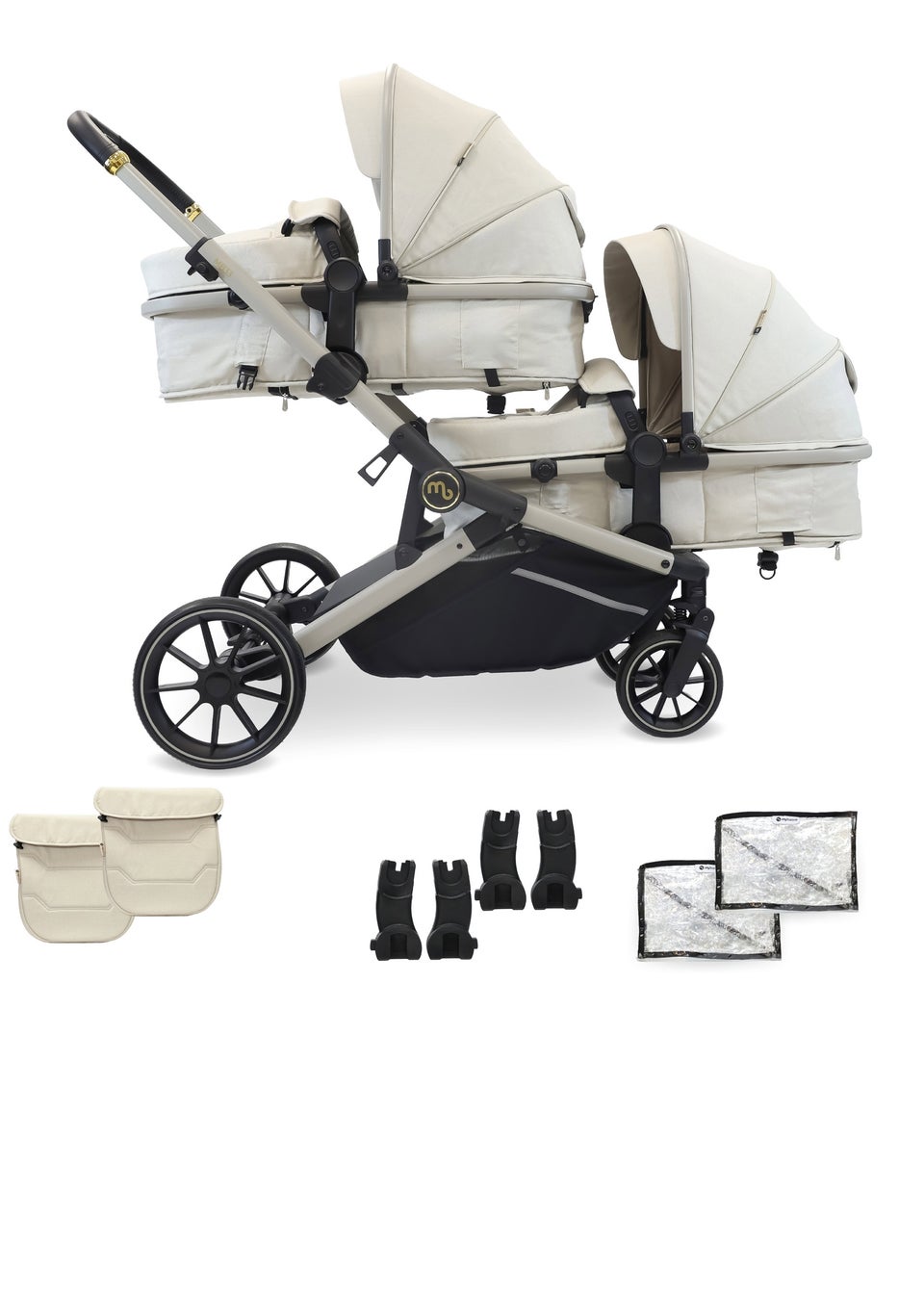 My Babiie Ivory Tandem Pushchair