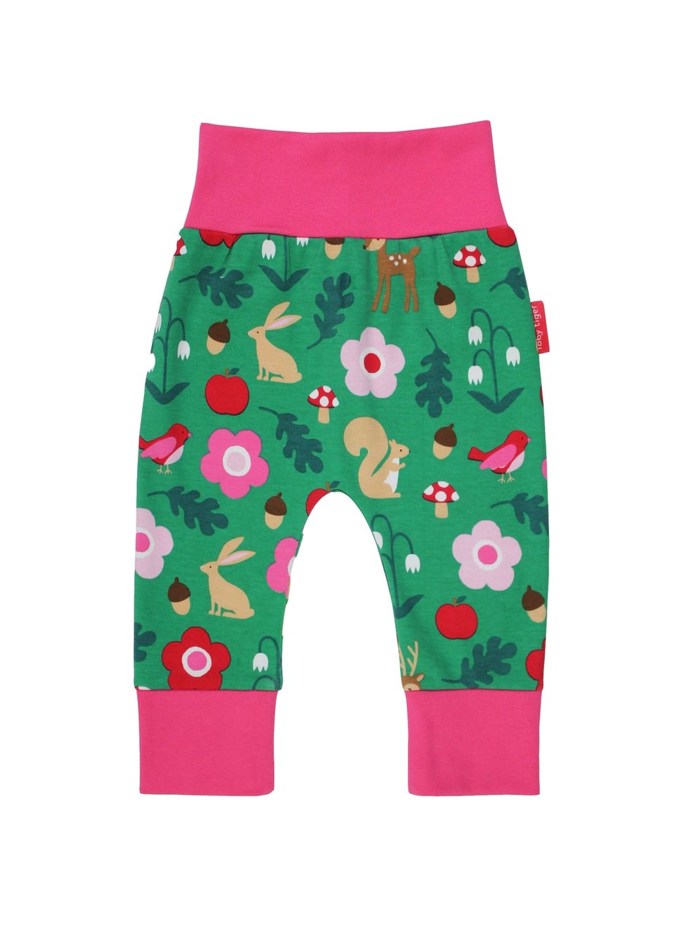 Toby Tiger Organic Green Forest Adventure Print Yoga Pants (Newborn - 3 years)