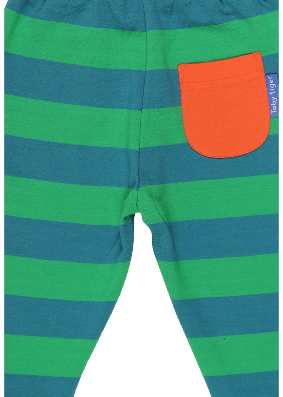 Toby Tiger Organic Green Striped Joggers (3 months - 6 years)