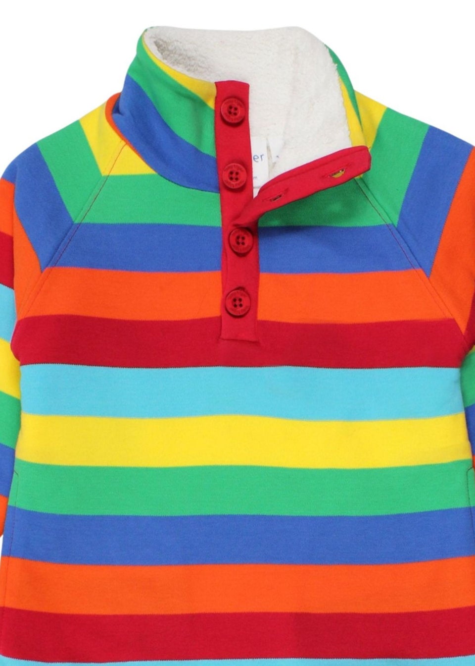 Toby Tiger Organic Multi Colour Stripe Cosy Fleece Sweatshirt (6 months - 6 years)