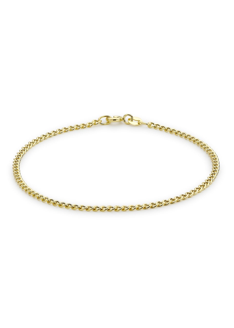 Golden Moments 9ct Yellow Gold 2mm Curb Chain Bracelet