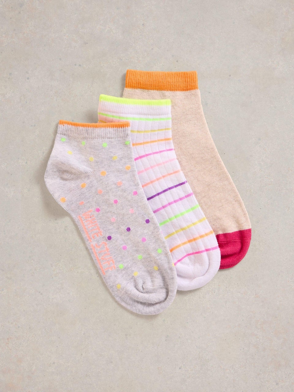 3er-Pack Sneakersocken Fluro