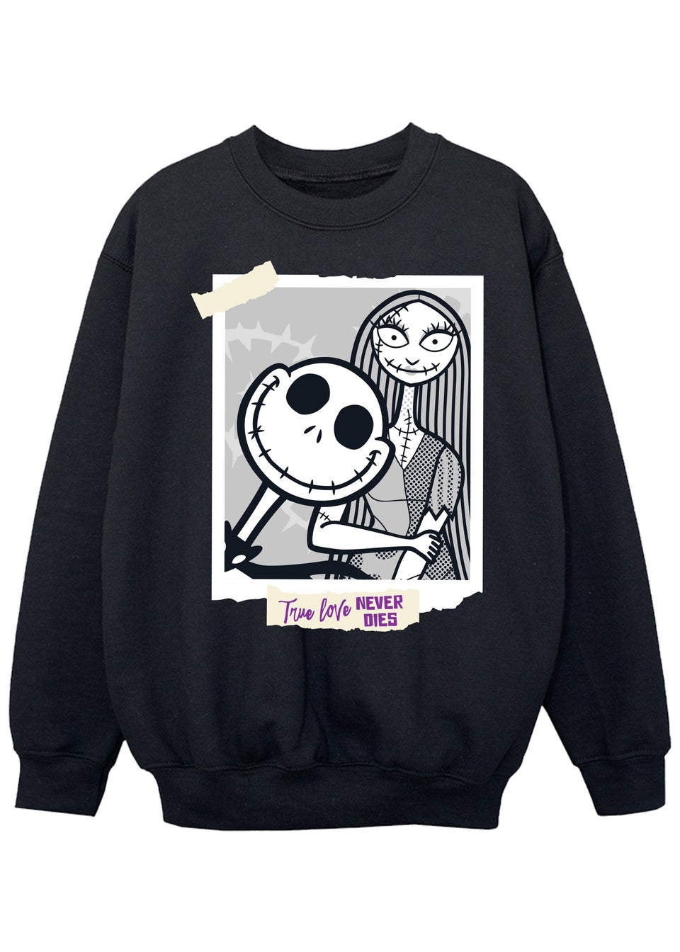 Disney Nightmare Before Christmas Polaroid Kids Black Sweatshirt (3-13 Years)