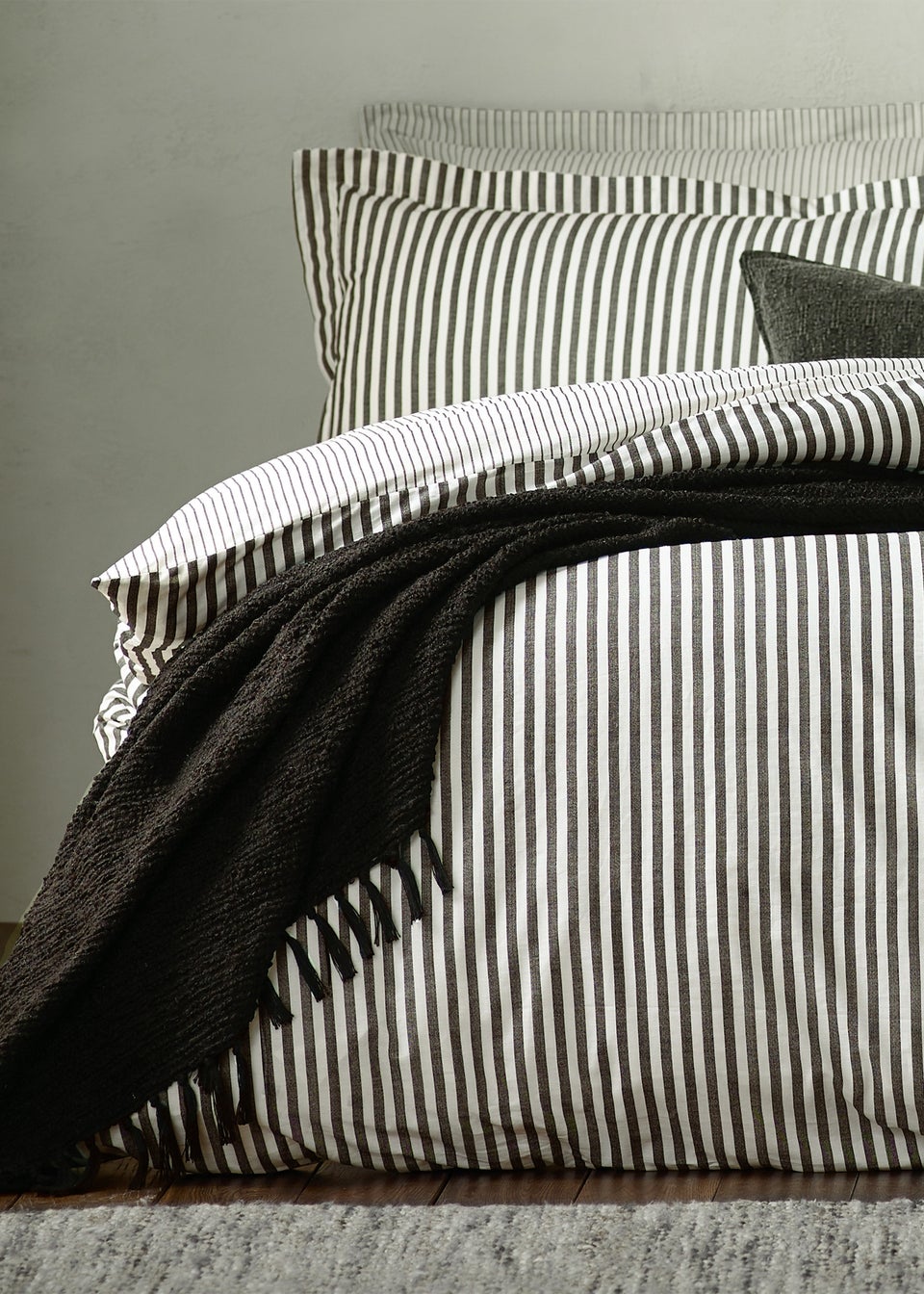 Yard Hebden Melange Stripe Cotton Duvet Cover Set