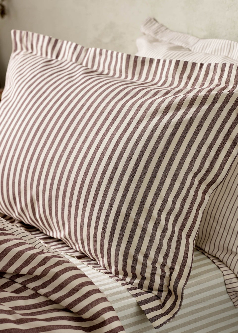 Yard Hebden Melange Stripe Cotton Duvet Cover Set