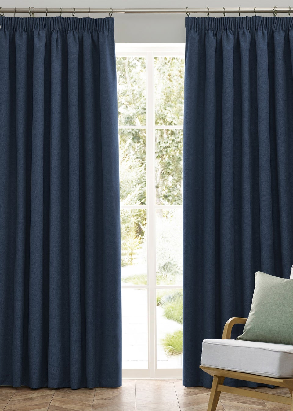 furn. Dawn 100% Blackout Thermal Pencil Pleat Curtains