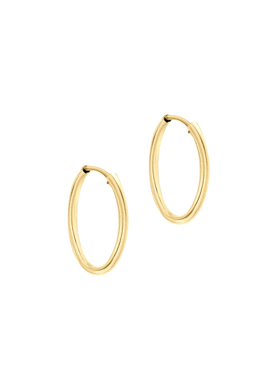 Golden Moments 9ct Yellow Gold Sleeper Hoop Earrings